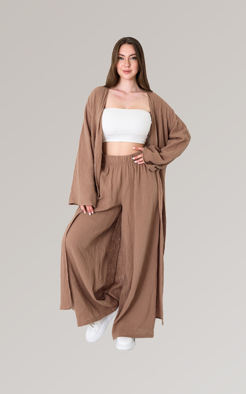 Müslin Takım - Pantalon/ Hırka - 2