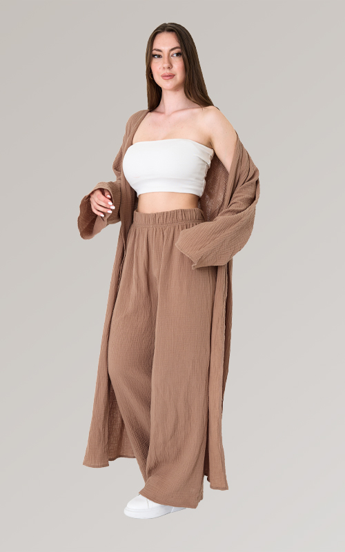 Müslin Takım - Pantalon/ Hırka - 4
