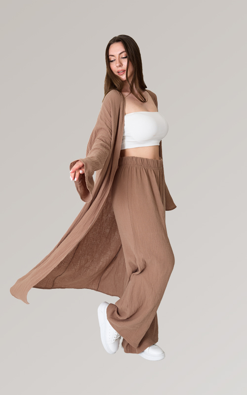 Müslin Takım - Pantalon/ Hırka - 5