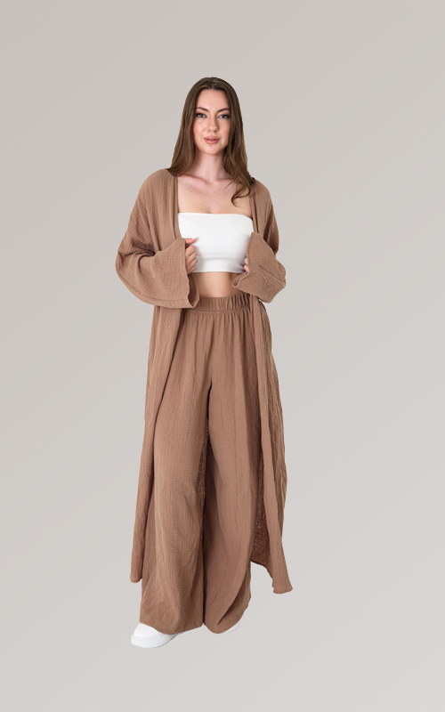 Müslin Takım - Pantalon/ Hırka - 1