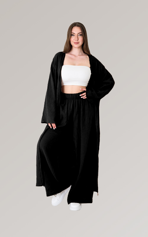 Müslin Takım - Pantalon/ Hırka - 9