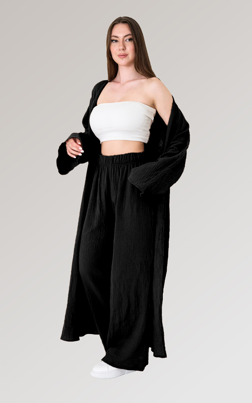 Müslin Takım - Pantalon/ Hırka - 12