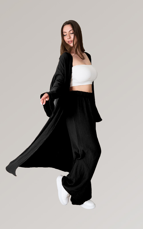 Müslin Takım - Pantalon/ Hırka - 13